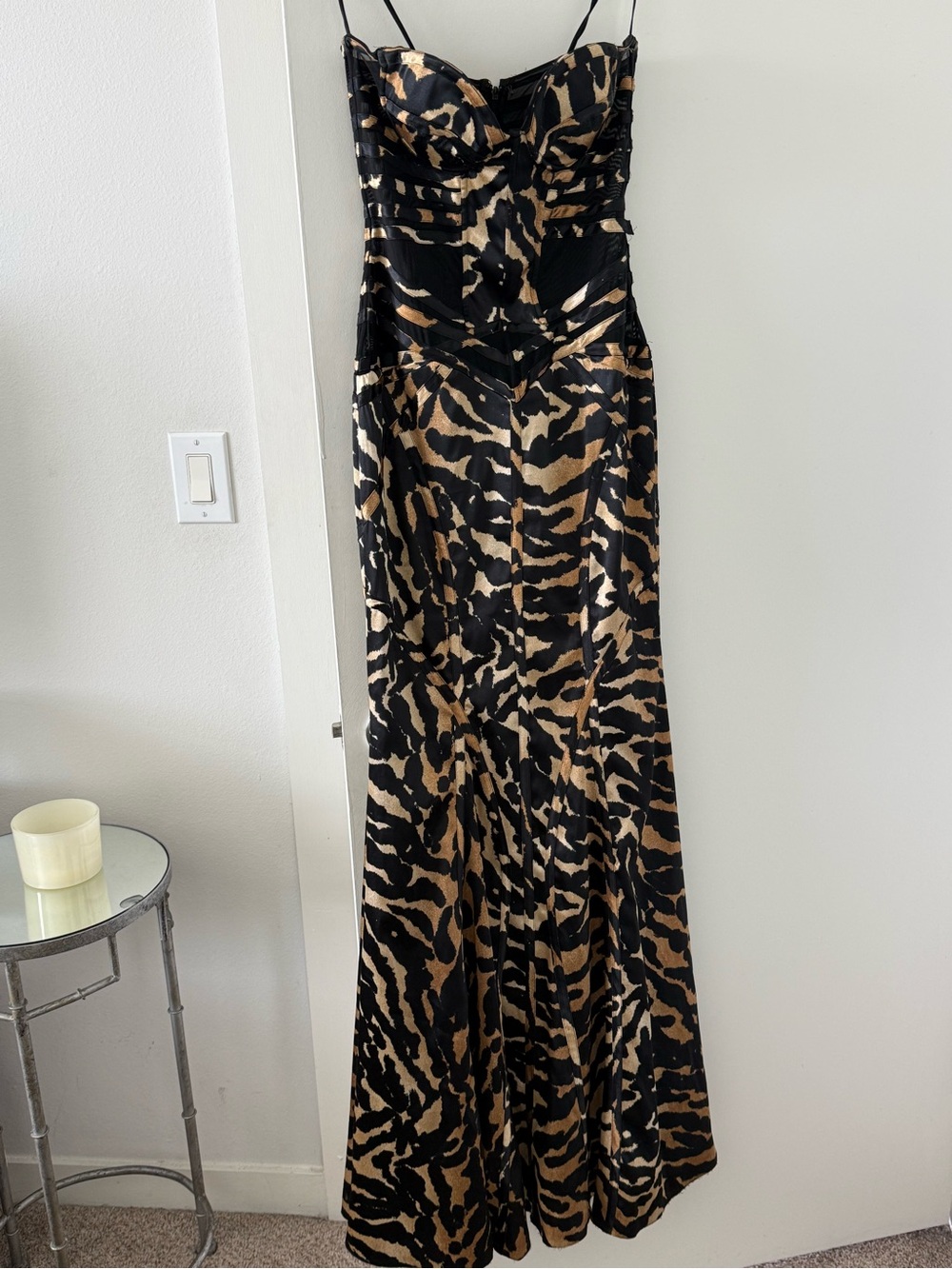 Jovani Strapless Animal evening Gown